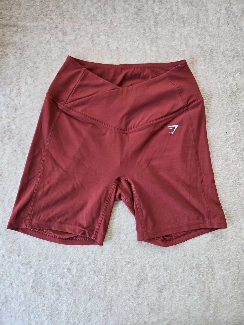 Gymshark Red High-Rise Biker Shorts